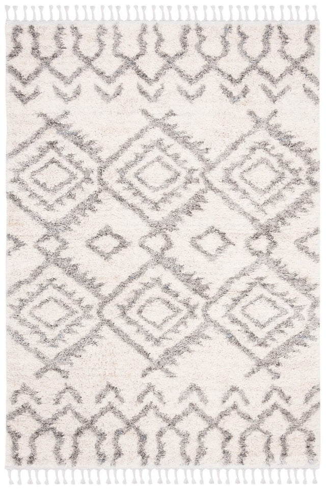 Safavieh Berber Fringe Shag Bfg611A Cream/Grey Rug.