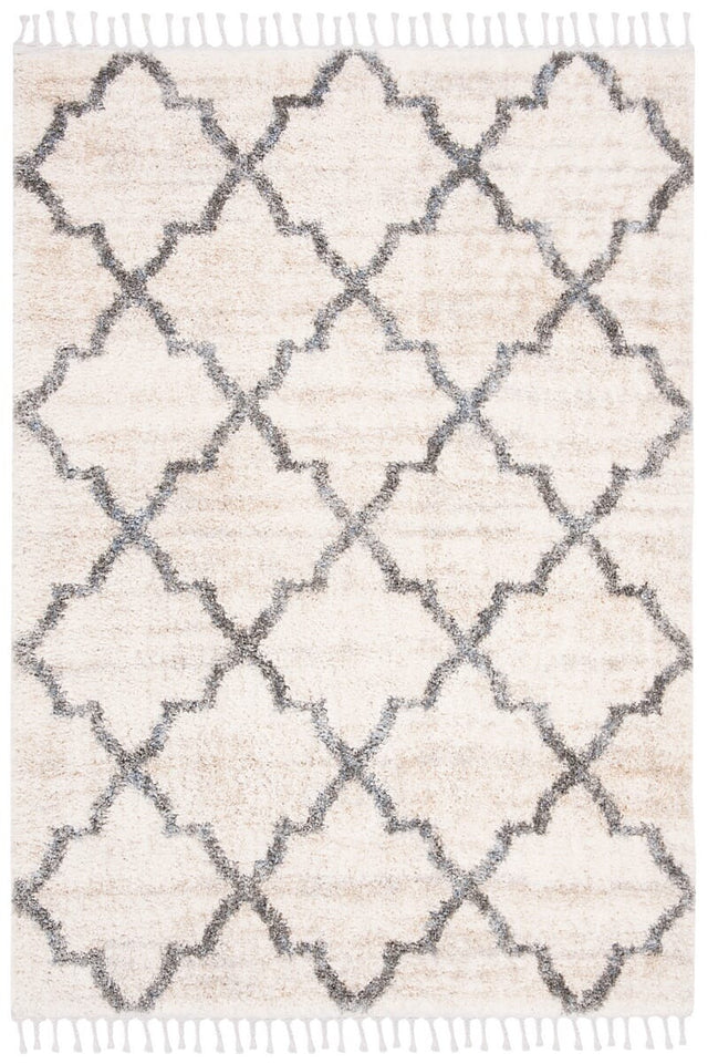 Safavieh Berber Fringe Shag Bfg627A Cream/Grey Rug.