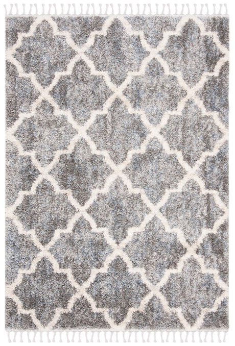 Safavieh Berber Fringe Shag Bfg627N Grey/Cream Rug.