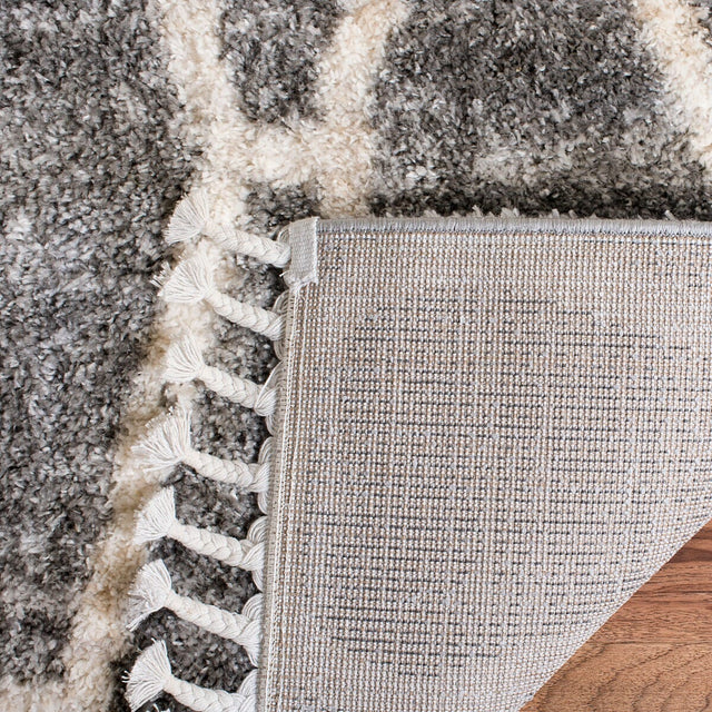 Safavieh Berber Fringe Shag Bfg628F Grey/Cream Rug.