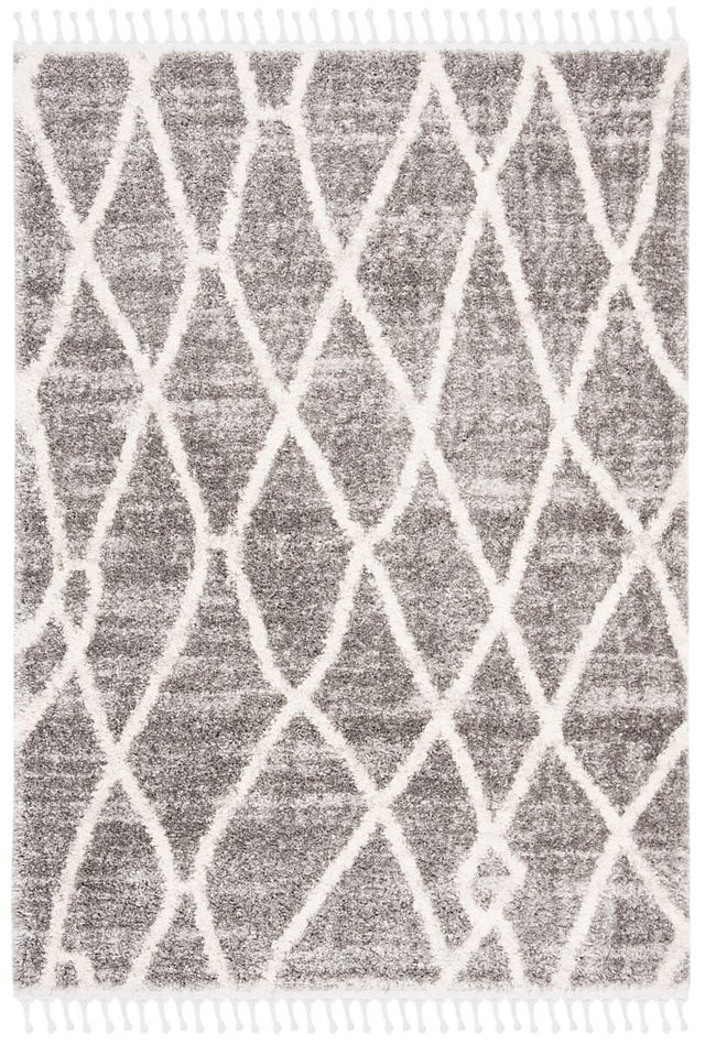 Safavieh Berber Fringe Shag Bfg628F Grey/Cream Rug.