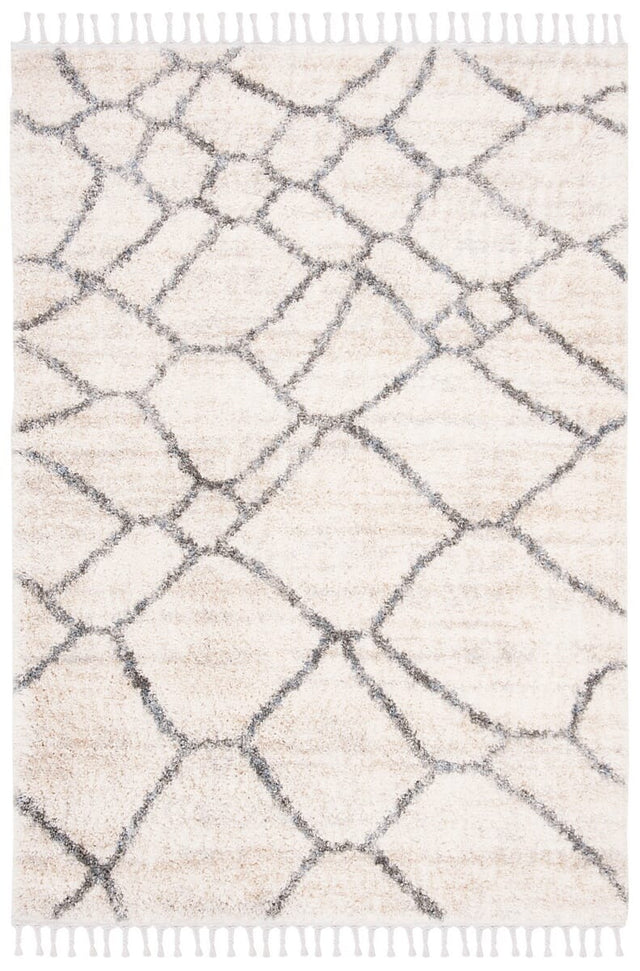 Safavieh Berber Fringe Shag Bfg629A Cream/Grey Rug.