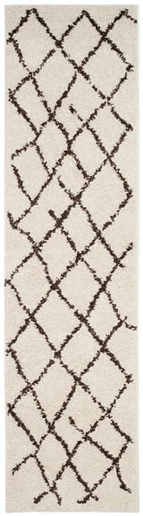 Safavieh Berber Shag Ber162A Creme / Brown Rugs.