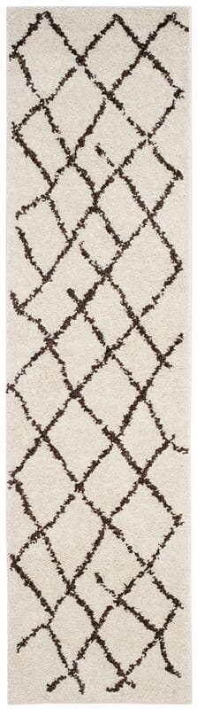 Safavieh Berber Shag Ber162A Creme / Brown Rugs.