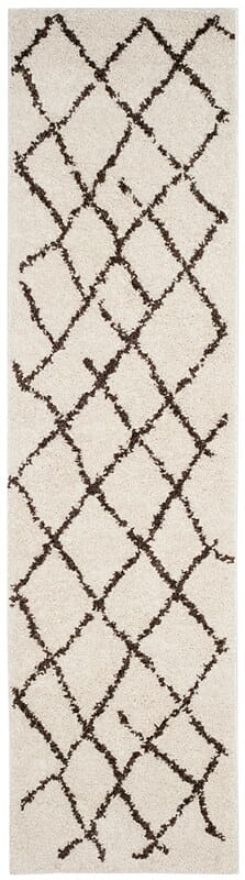 Safavieh Berber Shag Ber162A Creme / Brown Rugs.