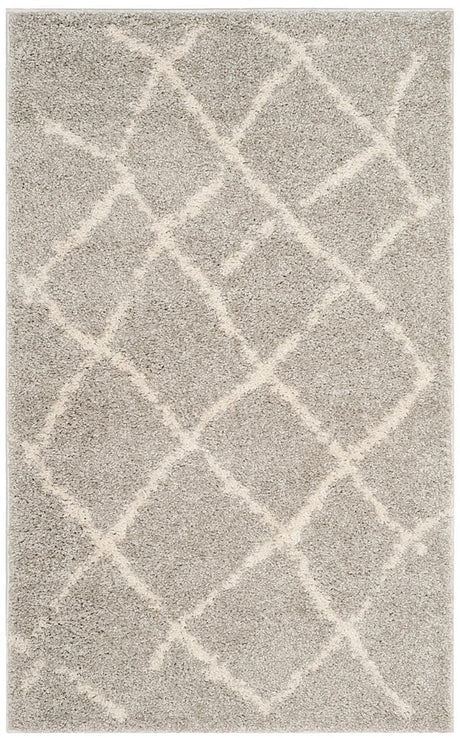 Safavieh Berber Shag Ber162B Light Grey/Cream Rug.