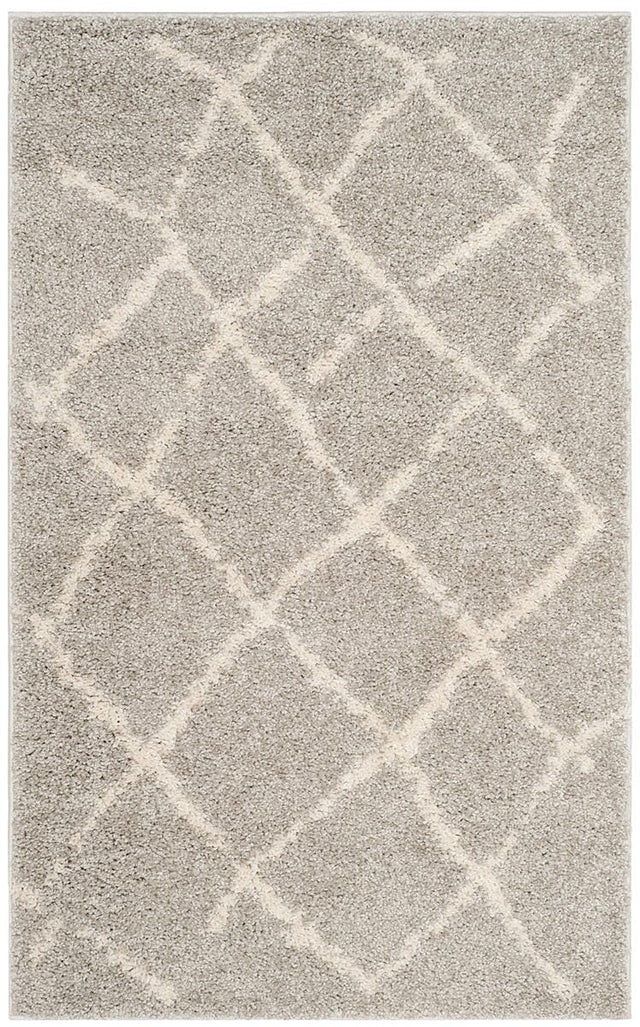 Safavieh Berber Shag Ber162B Light Grey/Cream Rug.