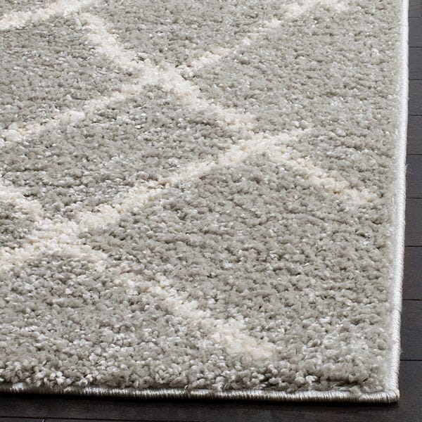 Safavieh Berber Shag Ber162B Light Grey/Cream Rug.