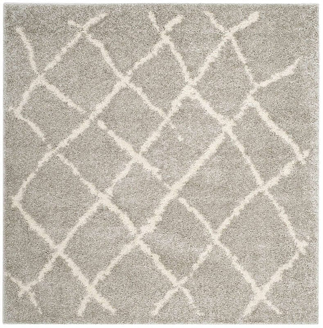 Safavieh Berber Shag Ber162B Light Grey/Cream Rug.