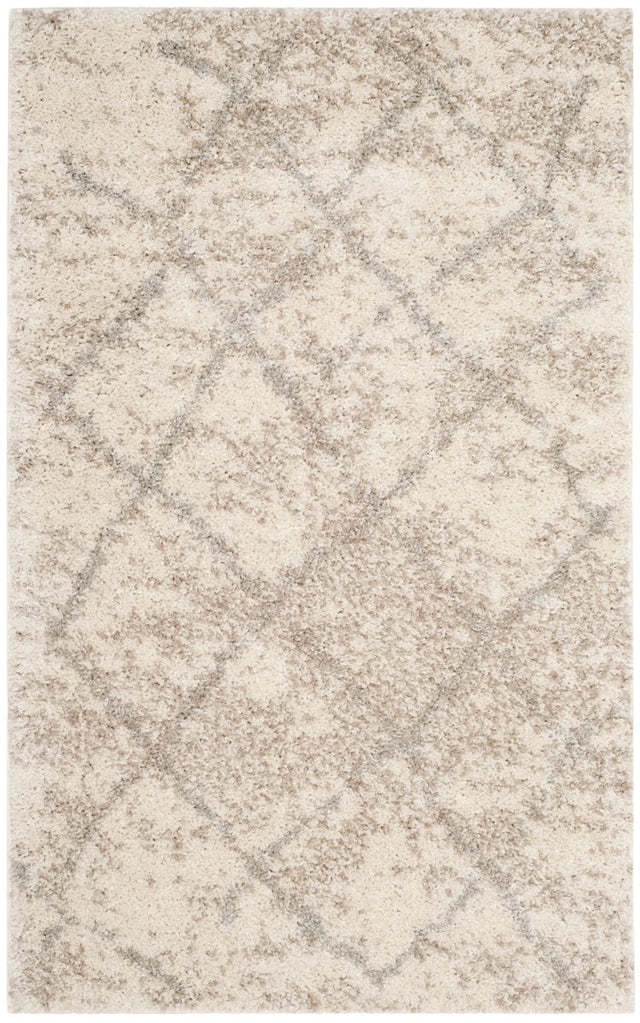 Safavieh Berber Shag Ber162C Cream/Light Grey Rug.