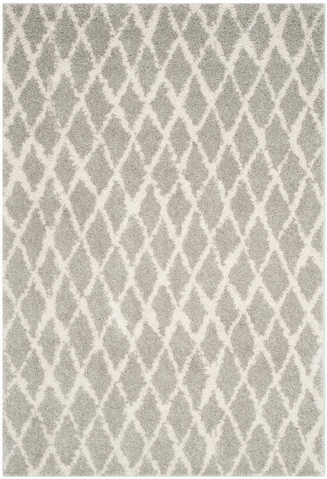 Safavieh Berber Shag Ber163B Light Grey/Cream Rug.