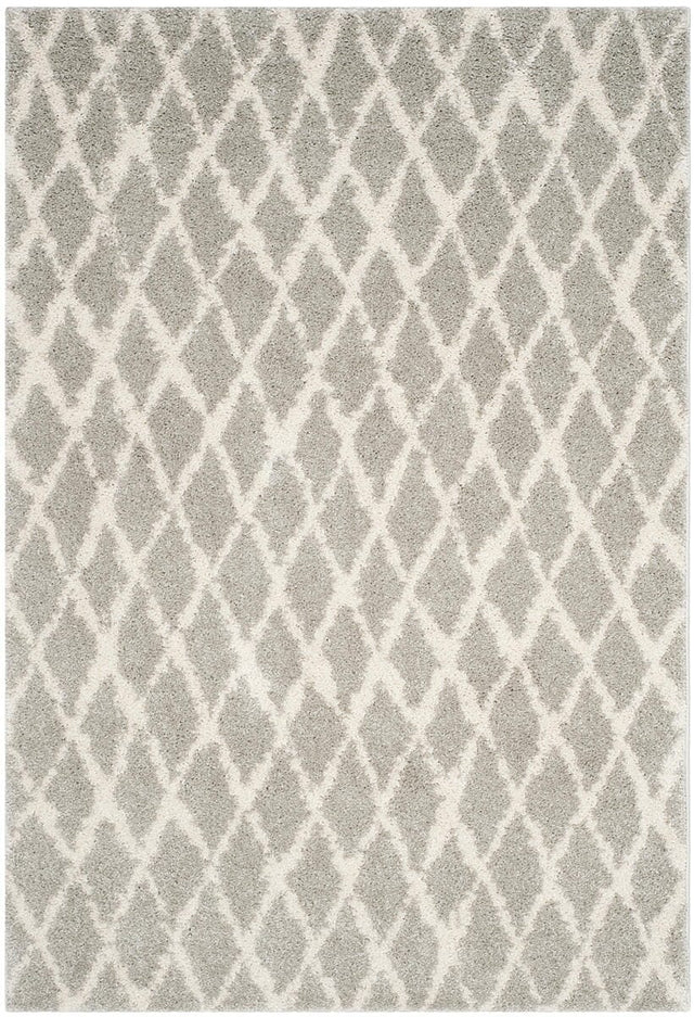 Safavieh Berber Shag Ber163B Light Grey/Cream Rug.