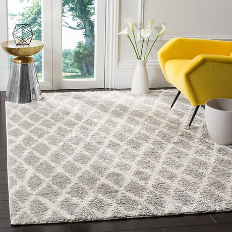 Safavieh Berber Shag Ber163B Light Grey/Cream Rug.