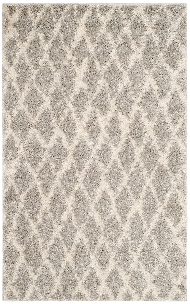 Safavieh Berber Shag Ber163B Light Grey/Cream Rug.