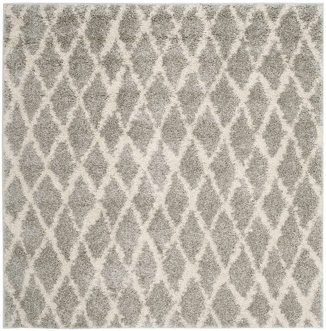 Safavieh Berber Shag Ber163B Light Grey/Cream Rug.