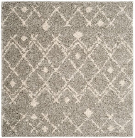 Safavieh Berber Shag Ber164B Light Grey/Cream Rug.