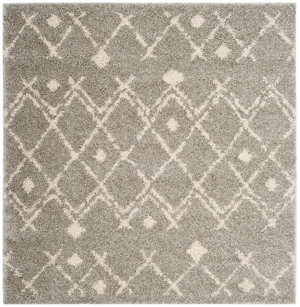 Safavieh Berber Shag Ber164B Light Grey/Cream Rug.