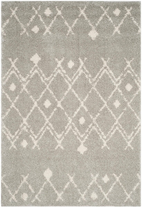 Safavieh Berber Shag Ber164B Light Grey/Cream Rug.