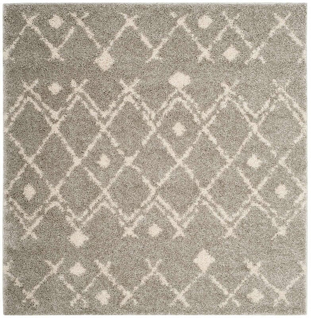 Safavieh Berber Shag Ber164B Light Grey/Cream Rug.