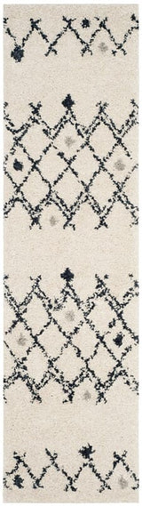 Safavieh Berber Shag Ber164D Cream/Navy Rug.