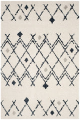 Safavieh Berber Shag Ber164D Cream/Navy Rug.