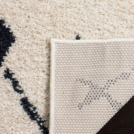 Safavieh Berber Shag Ber164D Cream/Navy Rug.