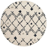 Safavieh Berber Shag Ber164D Cream/Navy Rug.