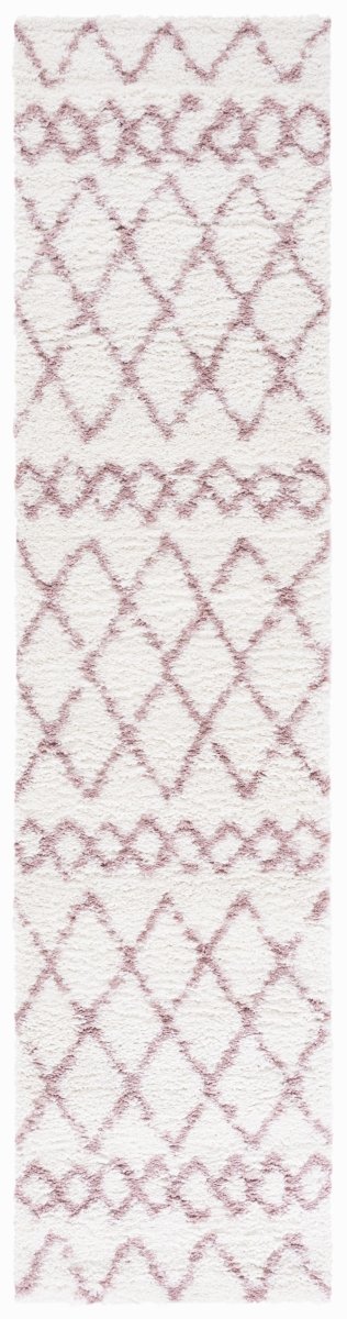 Safavieh Berber Shag Ber165A Ivory/Light Rose Rugs.