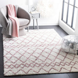 Safavieh Berber Shag Ber165A Ivory/Light Rose Rugs.