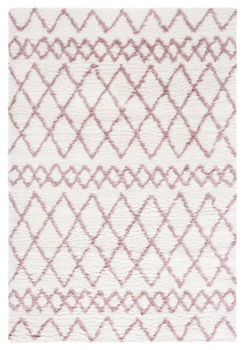 Safavieh Berber Shag Ber165A Ivory/Light Rose Rugs.