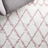 Safavieh Berber Shag Ber165A Ivory/Light Rose Rugs.
