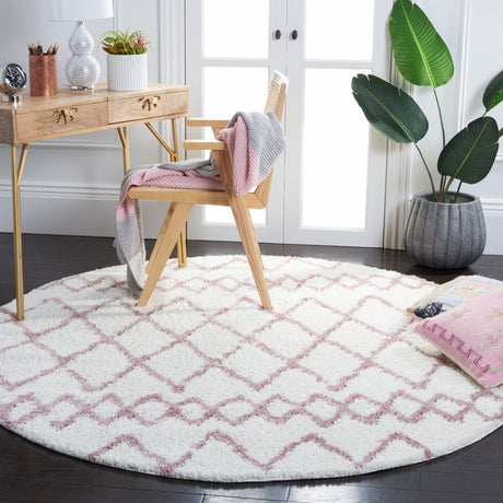 Safavieh Berber Shag Ber165A Ivory/Light Rose Rugs.
