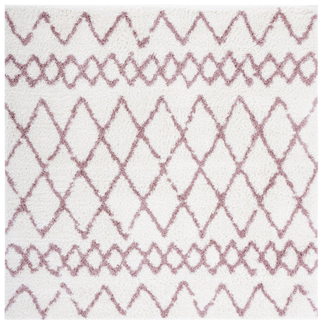 Safavieh Berber Shag Ber165A Ivory/Light Rose Rugs.