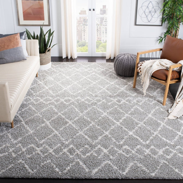 Safavieh Berber Shag Ber165B Light Grey/Cream Rug.