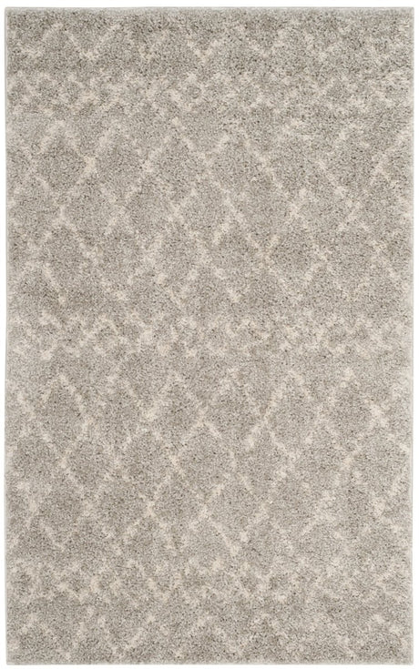 Safavieh Berber Shag Ber165B Light Grey/Cream Rug.