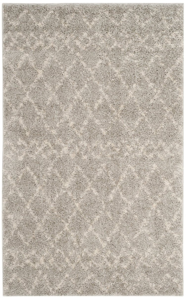 Safavieh Berber Shag Ber165B Light Grey/Cream Rug.