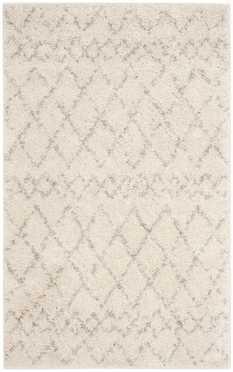 Safavieh Berber Shag Ber165C Cream/Light Grey Rug.
