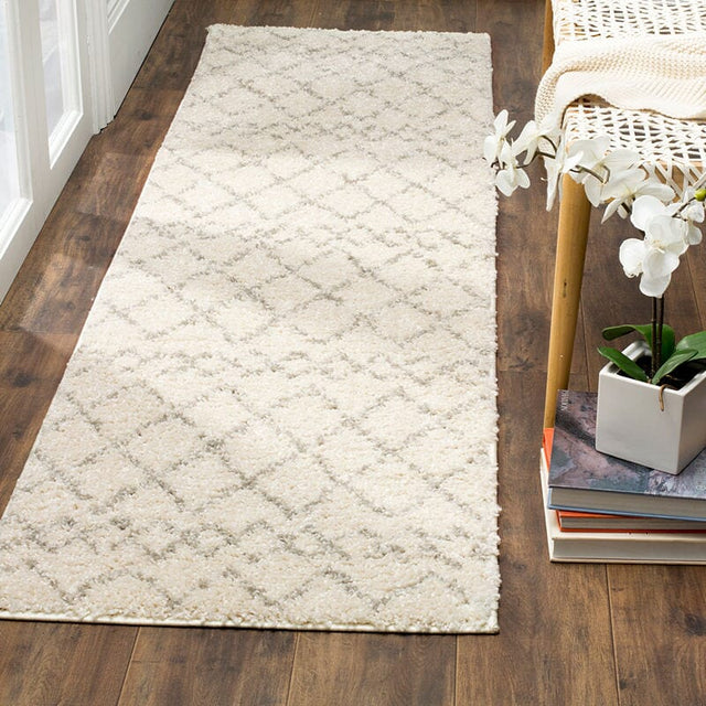 Safavieh Berber Shag Ber165C Cream/Light Grey Rug.