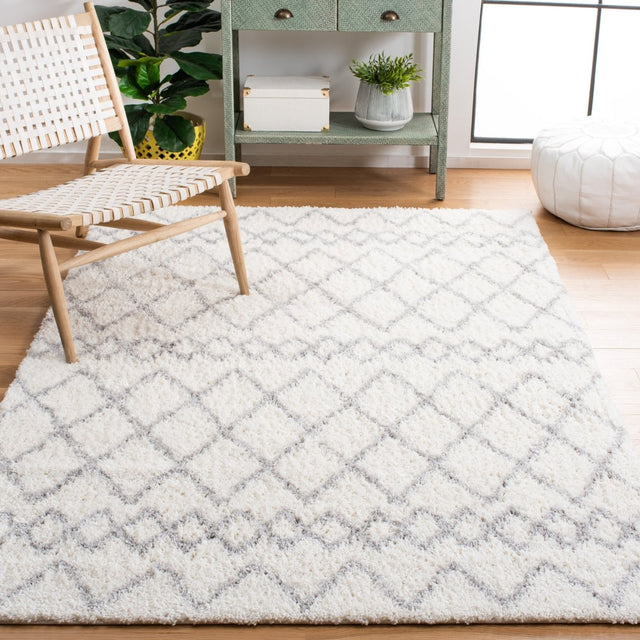 Safavieh Berber Shag Ber165F Ivory/Light Grey Rugs.