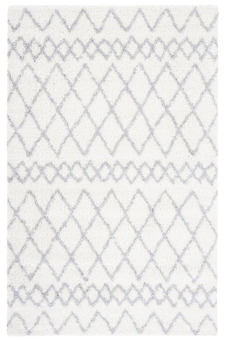 Safavieh Berber Shag Ber165F Ivory/Light Grey Rugs.