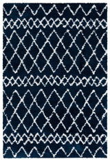 Safavieh Berber Shag Ber165N Navy/Ivory Rugs.