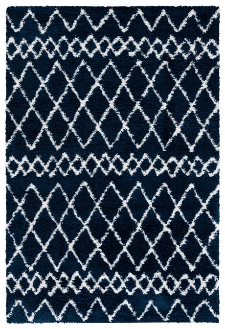 Safavieh Berber Shag Ber165N Navy/Ivory Rugs.