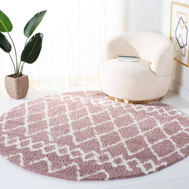 Safavieh Berber Shag Ber165U Light Rose/Ivory Rugs.