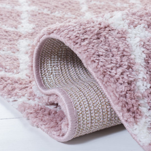 Safavieh Berber Shag Ber165U Light Rose/Ivory Rugs.