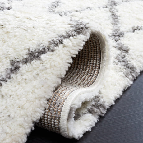 Safavieh Berber Shag Ber194A Ivory/Grey Rugs.