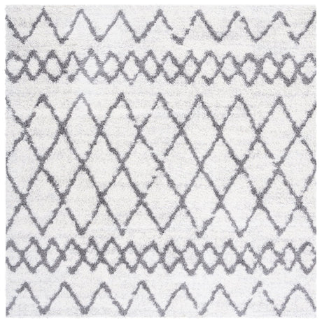 Safavieh Berber Shag Ber194A Ivory/Grey Rugs.