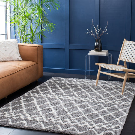 Safavieh Berber Shag Ber194F Grey/Ivory Rugs.