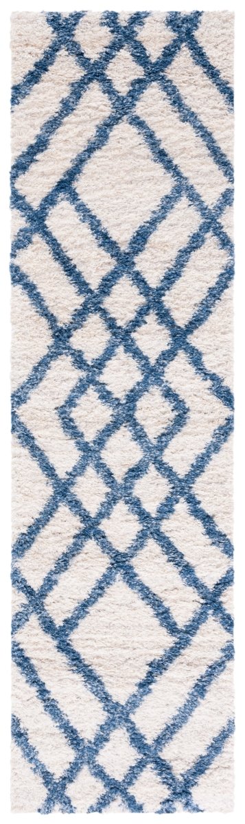 Safavieh Berber Shag Ber214B Ivory/Blue Rugs.