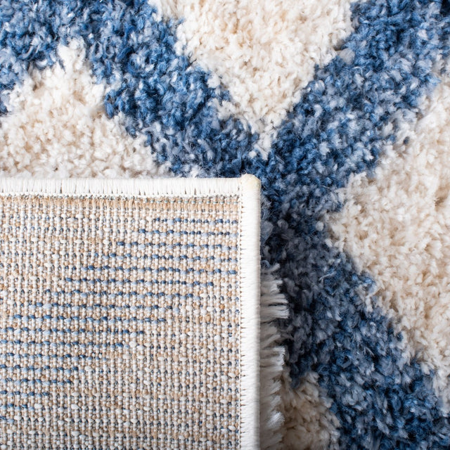 Safavieh Berber Shag Ber214B Ivory/Blue Rugs.