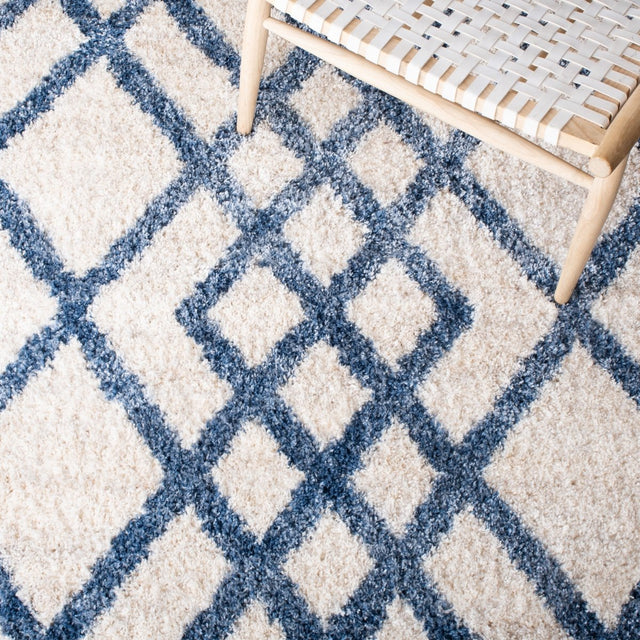 Safavieh Berber Shag Ber214B Ivory/Blue Rugs.